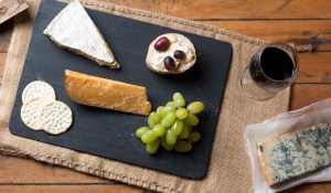Wine and cheese plate